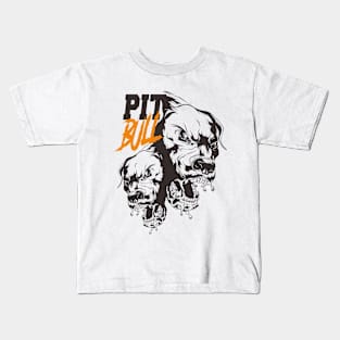 Pit Bull Head Kids T-Shirt